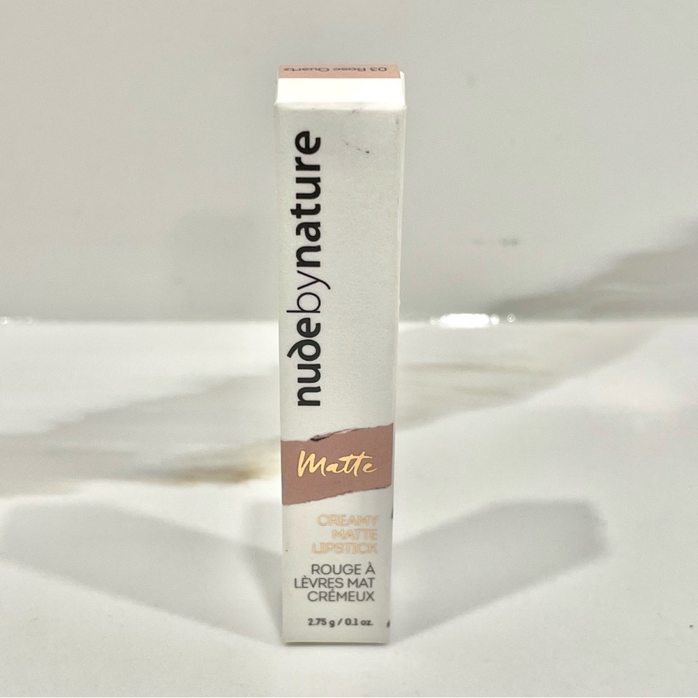NEW Nude By Nature Creamy Matte Lipstick (03 Rose Quartz)